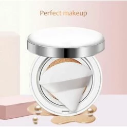 PERLE RARE Bouffée De Maquillage, Bouffée D'éponge Triangulaire, Bouffée De Coton, Bouffée De Poudre Libre, Pour Le Maquillage Du Visage Des Femmes (rose，blanc) -Protection des voies respiratoires Soldes 60256881 4