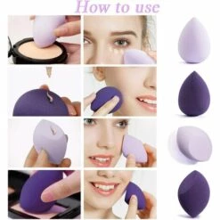 PERLE RARE Éponges De Maquillage, éponge De Mélange De Fond De Teint Impeccable, Pour Poudre, éponges De Beauté Professionnelles (4 Pièces) -Protection des voies respiratoires Soldes 60257183 4