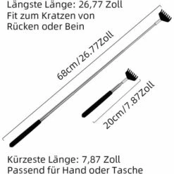 PERLE RARE Masseur Rétractable En Acier Inoxydable Pour Hommes Et Femmes Adultes, Soulagement Des Démangeaisons Des Personnes âgées (20-67 Cm) Lot De 2 9 PERLE RARE Masseur Rétractable En Acier Inoxydable Pour Hommes Et Femmes Adultes, Soulagement Des Démangeaisons Des Personnes âgées (20-67 Cm) Lot De 2 -Protection des voies respiratoires Soldes 60257269 3