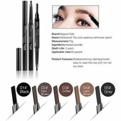 PERLE RARE Crayon à Sourcils Magic Halo Crayon à Sourcils De Précision Imperméable Gris Double Extrémité (Gris #5) -Protection des voies respiratoires Soldes 60257341 5