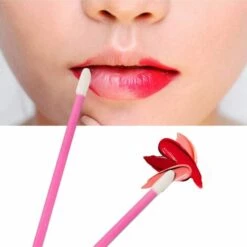 PERLE RARE Pinceau à Lèvres Jetable, Pinceau à Lèvres Jetable, Applicateur à Lèvres, Pinceau à Lèvres, Kit D'outils De Maquillage Parfait, Rose Rouge 200 Pièces -Protection des voies respiratoires Soldes 60257345 5