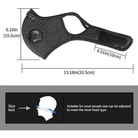 Ensoleillé 2pcs Masque Anti-poussière Valve Respiratoire Réutilisable 4 Ensoleillé 2pcs Masque Anti-poussière Valve Respiratoire Réutilisable – Image 2