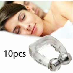 DKSFJKL Dispositifs Anti-ronflement, Dispositif Anti-ronflement Magnétique Transparent, Dispositif Anti-ronflement En Silicone Pour Une Meilleure Qualité De Sommeil, Dispositifs Anti-ronflement Confortables Et Professionnels -Protection des voies respiratoires Soldes 60365617 3