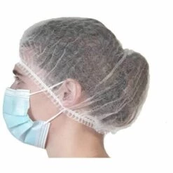 LITZEE Charlottes Jetables Pour Cheveux 100 Pièces (Blanc) - Bouffants Respirants Et Résistants Masque De Protection -Protection des voies respiratoires Soldes 60478646 3