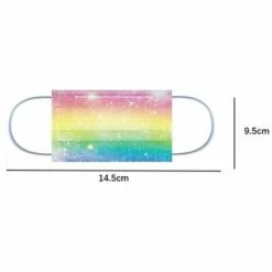 Masques Enfants Jetable 50 Pièces,LITZEE De Masque Respirant à Trois Couches Super Confortable Avec,Non-tissé Imprimé Papillon Bandeaux Pour Fille Et Garçon Masque De Protection -Protection des voies respiratoires Soldes 60481882 5