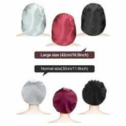 LITZEE 3 Pièces Bonnet De Sommeil En Satin Chapeau Élastique De Bande Large Couvre-Chef De Sommeil De Nuit Pour Fournitures De Sommeil ，T-Audace Masque De Protection -Protection des voies respiratoires Soldes 60482277 5