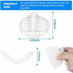 GrooFoo Le Protecteur De Rouge à Lèvres 3D Vous Aide à Respirer Doucement, Support De Protecteur De Rouge à Lèvres En Silicone Réutilisable Pour Femmes Et Hommes, Support Interne Empêche Le Support 3D -Protection des voies respiratoires Soldes 60490750 2