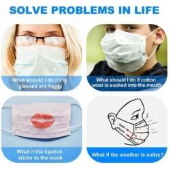 GrooFoo Le Protecteur De Rouge à Lèvres 3D Vous Aide à Respirer Doucement, Support De Protecteur De Rouge à Lèvres En Silicone Réutilisable Pour Femmes Et Hommes, Support Interne Empêche Le Support 3D -Protection des voies respiratoires Soldes 60490750 4