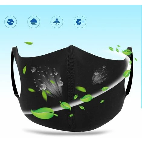 YD 3 Pièces Noir Air Coton Extérieur Cyclisme Anti-poussière Anti-brume Protection Bouche Moufle 5 YD 3 Pièces Noir Air Coton Extérieur Cyclisme Anti-poussière Anti-brume Protection Bouche Moufle – Image 3