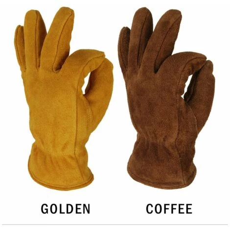 Outillage Gants Chauds, Gants D'hiver, Gants En Cuir De Vache Résistant Au Froid, Gants De Travail Extérieur, Gants épaissis Résistant Aux Basses Températures, Gants De Ski, Jaune Doré L LangRay 4 Outillage Gants Chauds, Gants D'hiver, Gants En Cuir De Vache Résistant Au Froid, Gants De Travail Extérieur, Gants épaissis Résistant Aux Basses Températures, Gants De Ski, Jaune Doré L LangRay – Image 2