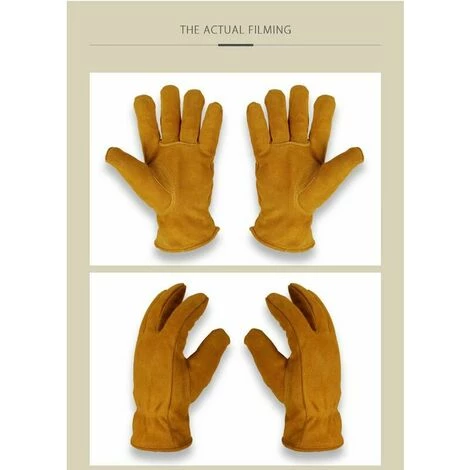 Outillage Gants Chauds, Gants D'hiver, Gants En Cuir De Vache Résistant Au Froid, Gants De Travail Extérieur, Gants épaissis Résistant Aux Basses Températures, Gants De Ski, Jaune Doré L LangRay 7 Outillage Gants Chauds, Gants D'hiver, Gants En Cuir De Vache Résistant Au Froid, Gants De Travail Extérieur, Gants épaissis Résistant Aux Basses Températures, Gants De Ski, Jaune Doré L LangRay – Image 5