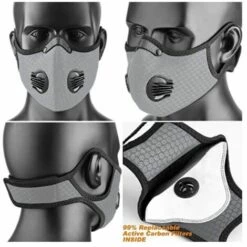 Outillage Masque De Sport Anti-poussière Avec Filtre à Charbon Actif Pour PM2.5, Moto, Sport, Course à Pied, Escalade LangRay -Protection des voies respiratoires Soldes 60578544 3