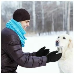 Outillage Gants Chauds, Gants D'hiver, Gants Coupe-vent, Gants D'extérieur En Polaire, Gants D'automne Et D'hiver Pour Hommes Et Femmes, Gris XL LangRay -Protection des voies respiratoires Soldes 60578553 3