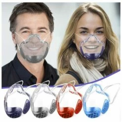 Outillage Masque Facial Durable Combinant Masque De Plastique Transparent Réutilisable (2 Pièces), Masque Facial Transparent, Couvercle Pour Protéger Les Yeux, Le Nez, La Bouche Pour Hommes Adultes Violet Hommes LangRay -Protection des voies respiratoires Soldes 60578684 3