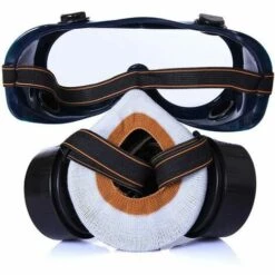 CHANCEY Masque Respiratoire, Protection Respiratoire Réutilisable Filtrant Avec Lunettes, Masque De Protection Anti-Poussiere Anti Gaz Pour Peinture,SEMAket -Protection des voies respiratoires Soldes 60579329 3