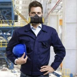 CHANCEY Masque Respiratoire, Protection Respiratoire Réutilisable Filtrant Avec Lunettes, Masque De Protection Anti-Poussiere Anti Gaz Pour Peinture,SEMAket -Protection des voies respiratoires Soldes 60579329 5