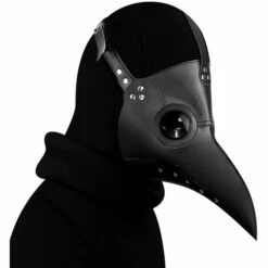 ELLE Ulalaza Médecin De La Peste Masque En Cuir PU Nez Long Oiseau Bec Steampunk Halloween Cosplay Accessoires De Fête Costume(Blanc) -Protection des voies respiratoires Soldes 60652773 3