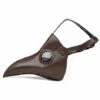 CATHERINE Ulalaza Médecin De La Peste Masque En Cuir PU Nez Long Oiseau Bec Steampunk Halloween Cosplay Accessoires De Fête Costume(brun) -Protection des voies respiratoires Soldes 60659715 1