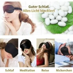 CADEAUX Masque Pour Les Yeux En Soie De Mûrier Imitation Masque Pour Les Yeux Pour La Nuit Sommeil Sommeil Super Doux Hommes Femmes (Rose) -Protection des voies respiratoires Soldes 60687937 5