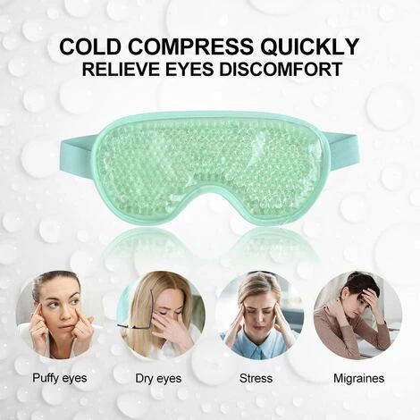CADEAUX Cernes Foncés, Sac De Glace Oculaire Réutilisable Pour La Migraine Pour La Thérapie Par Le Froid Chaud Vert 6 CADEAUX Cernes Foncés, Sac De Glace Oculaire Réutilisable Pour La Migraine Pour La Thérapie Par Le Froid Chaud Vert – Image 4