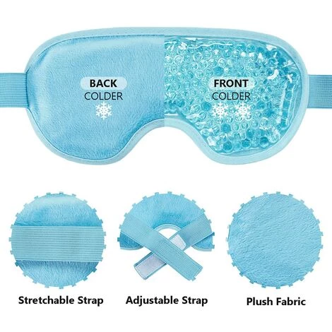 CADEAUX Masque Pour Les Yeux En Gel Réutilisable, Masque Pour Les Yeux En Gel Chaud Et Froid Pour Se Détendre Et Soulager Les Tensions 5 CADEAUX Masque Pour Les Yeux En Gel Réutilisable, Masque Pour Les Yeux En Gel Chaud Et Froid Pour Se Détendre Et Soulager Les Tensions – Image 3