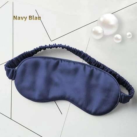 CADEAUX Masque Pour Les Yeux En Soie De Mûrier Imitation Masque Pour Les Yeux Pour La Nuit Sommeil Sommeil Super Doux Hommes Femmes (bleu Foncé) 4 CADEAUX Masque Pour Les Yeux En Soie De Mûrier Imitation Masque Pour Les Yeux Pour La Nuit Sommeil Sommeil Super Doux Hommes Femmes (bleu Foncé) – Image 2
