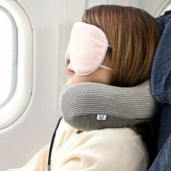 LTS FAFA Warm Ice Silk Patch Pour Les Yeux Soulagement De La Fatigue Oculaire Double Face Masque Pour Les Yeux Ombrage - Rose / Gris -Protection des voies respiratoires Soldes 60855566 4