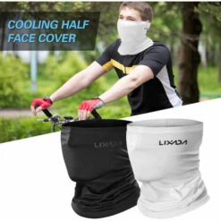 Lixada Cyclisme Demi-couverture Moto Cache-Cou Équitation Cache-Cou Refroidissement Escalade Course À Pied Randonnée Cou Wrap Glace Soie Poussière Protection Contre La Lumière Du Soleil Cyclisme Coiffures - Noir - Type 2 -Protection des voies respiratoires Soldes 60863906 4
