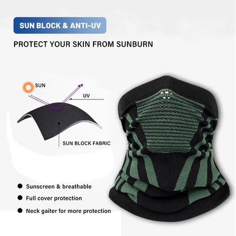 SUPERSELLER Cyclisme Couvre-visage Cache-cou Respirant Extensible évacuant L'humidité Chaud Coupe-vent Bloc Solaire Randonnée Escalade Course à Pied - Bleu - Taille Unique 6 SUPERSELLER Cyclisme Couvre-visage Cache-cou Respirant Extensible évacuant L'humidité Chaud Coupe-vent Bloc Solaire Randonnée Escalade Course à Pied - Bleu - Taille Unique – Image 4