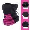 CATHERINE Cagoule Coupe-Vent Masque De Ski Cagoule Polaire Thermique Hiver Utilisation Polyvalente Masque Unisexe Chaud ＆ Couvre-Visage Respirant Cache-Cou Épais Pour Les Sports De Plein Air D'hiver(rose Rouge) -Protection des voies respiratoires Soldes 60884398 1