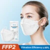 MACARON Masques FFP2, Masque FFP2 Blanc,50 Unités 4 Couches FFP2 Masques LO-Ron -Protection des voies respiratoires Soldes 60885590 1