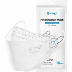 MACARON Masques FFP2, Masque FFP2 Blanc,50 Unités 4 Couches FFP2 Masques LO-Ron -Protection des voies respiratoires Soldes 60885590 5