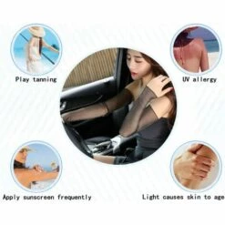 ILOVEMILAN 2 Paire Protection UV Manchettes Protection Solaire Manchons De Refroidissement De Bras Manches De Bras,Femmes Pour Le Cyclisme, Golf,Extérieur -Protection des voies respiratoires Soldes 61070493 4