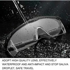 JOORRT Lunettes De Sécurité, UV Coupe-Vent Poussière Anti-buée Protection Contre Les éclaboussures Lunettes Transparentes Travail Protection Des Yeux Articles -Protection des voies respiratoires Soldes 61130144 3