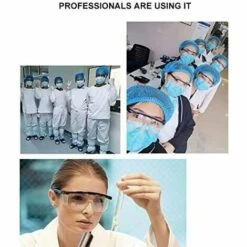 JOORRT Lunettes De Sécurité, UV Coupe-Vent Poussière Anti-buée Protection Contre Les éclaboussures Lunettes Transparentes Travail Protection Des Yeux Articles -Protection des voies respiratoires Soldes 61130144 5