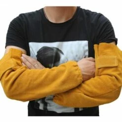 Outillage Cuir Résistant à La Chaleur De Soudure Bras Manches Manchette élastique De Sécurité Travail Spark Protection Résistante Aux Bras De Protection LangRay -Protection des voies respiratoires Soldes 61163944 4