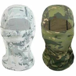 Outillage Masque De Cyclisme, Casque De Tigre Volant Cagoule, Sports De Plein Air Coupe-vent Et Masques Solaires 2 Pièces (camouflage Jungle + Camouflage Neige) LangRay