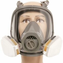 JOORRT 25 In 1 6800 Masque Respiratoire Intégral, Casque De Protection Faciale Pour Peindre, Vapeur Et Poussière Organiques, Deux Types De Connecteurs 9 JOORRT 25 In 1 6800 Masque Respiratoire Intégral, Casque De Protection Faciale Pour Peindre, Vapeur Et Poussière Organiques, Deux Types De Connecteurs -Protection des voies respiratoires Soldes 61236083 3