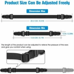 EINEMGELD Lot De 5pcs Attache Masque Accroche Derrière Tête Crochet Extension De Sangle De Masque Extenseur Réglable Pour Protéger Oreilles, Noir 7 EINEMGELD Lot De 5pcs Attache Masque Accroche Derrière Tête Crochet Extension De Sangle De Masque Extenseur Réglable Pour Protéger Oreilles, Noir -Protection des voies respiratoires Soldes 62317955 2