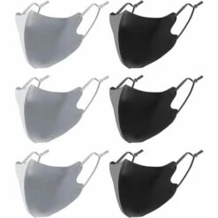 MEZHENG Masque Facial Réutilisable En Tissu Lavable Avec Boucles D'oreilles Réglables, Masque De Protection Respirant Pour Homme Et Femme