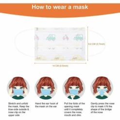 MEZHENG Rousig Masque Enfants Jetable Couleur, 50 Pièces Pour Type II R 3 Couches De Protection, Garçons Et Filles Rose/Bleu/Violet/Blanc Animé Émoticônes Imprimé Masques, Taille Adaptée Pour Visage Enfants -Protection des voies respiratoires Soldes 62342755 2