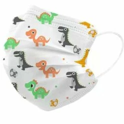 MEZHENG 50 Pièces Enfants Non-tissé 3 Plis éTanche à La PoussièRe Respirants Activités Extérieures Protection Faciale Jetable Impression Bandeaux