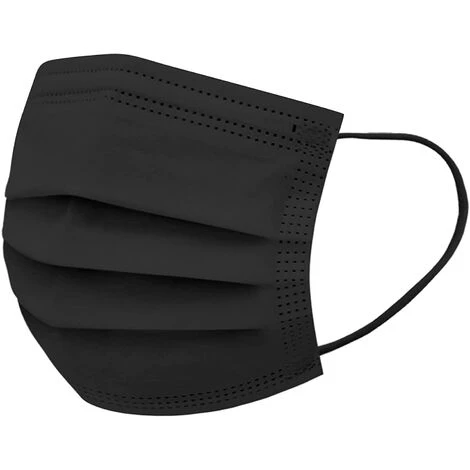 MEZHENG Masque Enfants Jetable, Protection Faciale Jetable Noire, 3 Couches D'Air Filtré éPaissi, Une Fois, Une Utilisation, Tissu Non Tissé + Tissu Soufflé Par Fusion 3 MEZHENG Masque Enfants Jetable, Protection Faciale Jetable Noire, 3 Couches D'Air Filtré éPaissi, Une Fois, Une Utilisation, Tissu Non Tissé + Tissu Soufflé Par Fusion