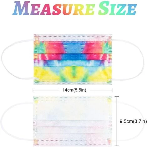 MEZHENG 50 Pièces Masques Enfants Jetable 3 Couches Certifié CE, Non Tissé Anti Poussière Respirant Face Scarf Avec Crochets D'oreille élastiques,Couleur/Noir/Bleu 7 MEZHENG 50 Pièces Masques Enfants Jetable 3 Couches Certifié CE, Non Tissé Anti Poussière Respirant Face Scarf Avec Crochets D'oreille élastiques,Couleur/Noir/Bleu – Image 5