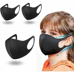 MEZHENG Masque Facial En Tissu Respirant, 3D Stéréo Confortable Anti-poussière En Coton De Soie Glacée, Ajustable, Réutilisable, Les Loisirs, Le Sport, Cyclisme, Camping, Voyage, Unesexe Femme Hommes 3 Pièces