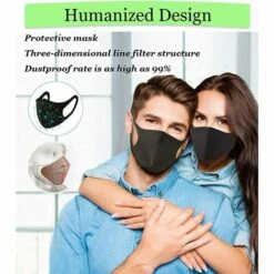 MEZHENG Masque Facial En Tissu Respirant, 3D Stéréo Confortable Anti-poussière En Coton De Soie Glacée, Ajustable, Réutilisable, Les Loisirs, Le Sport, Cyclisme, Camping, Voyage, Unesexe Femme Hommes 3 Pièces -Protection des voies respiratoires Soldes 62342812 3