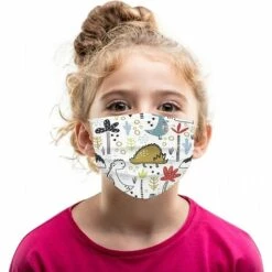 MEZHENG 100Pièces Enfant Facial_Masque Tissu Non-tissé 3 Plis Protection Faciale Jetable Antipoussière Doux Respirant Haute Qualité Plein Air Mignonne Impression Bandeaux, Tissu Enfant Jetable -Protection des voies respiratoires Soldes 62342819 5