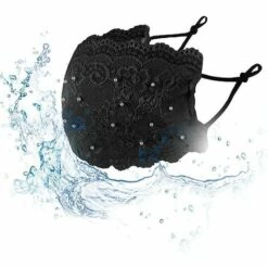 MEZHENG Masque Facial Tendance En Dentelle Et Perles Pour Enterrement De Vie De Jeune Fille