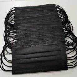 MEZHENG Protection Personnelle Noire De Filtre Jetable De Visage De 3 Plis 100 Pièces -Protection des voies respiratoires Soldes 62342863 4