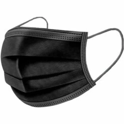 MEZHENG Protection Personnelle Noire De Filtre Jetable De Visage De 3 Plis 100 Pièces -Protection des voies respiratoires Soldes 62342863 5